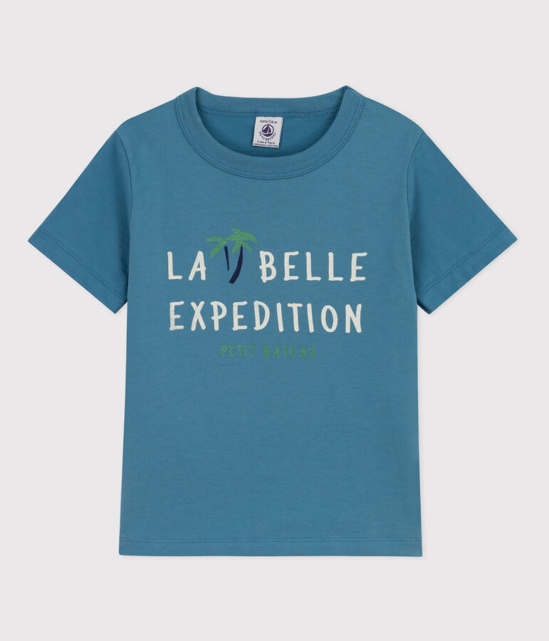 Boys' Short-Sleeved Cotton T-Shirt blue