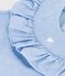 Babies' sleeveless blouse in embroidered cotton chambray blue