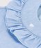 Babies' sleeveless blouse in embroidered cotton chambray blue