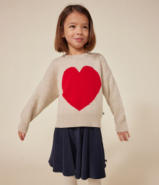 Girls' wool and cotton jumper AVALANCHE /CORRIDA