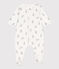 Tube-Knit Rabbit Sleepsuit MARSHMALLOW white/GRIS grey