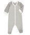 Baby boy's sleepsuit MARSHMALLOW white/CAPECOD grey