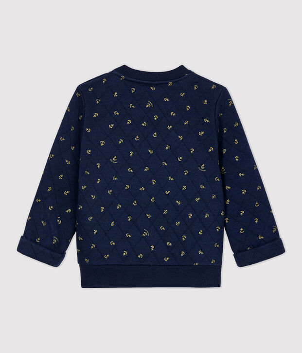 Babies' Quilted Sweatshirt blue/beige