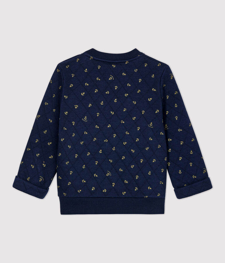 Babies' Quilted Sweatshirt blue/beige