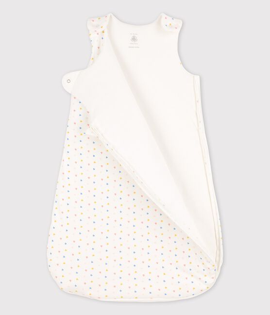 Babies' Organic Cotton Sleeping Bag MARSHMALLOW white/MULTICO white