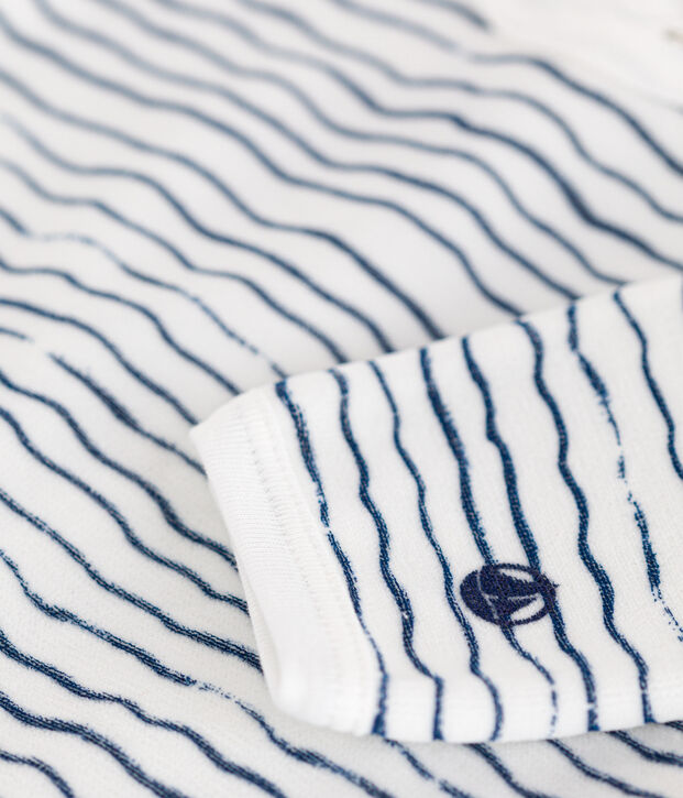 Dors bien en velours b&eacute;b&eacute; white/blue