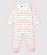 Petit Bateau Baby Girls' Sleepsuit with Woven "Je t'aime"