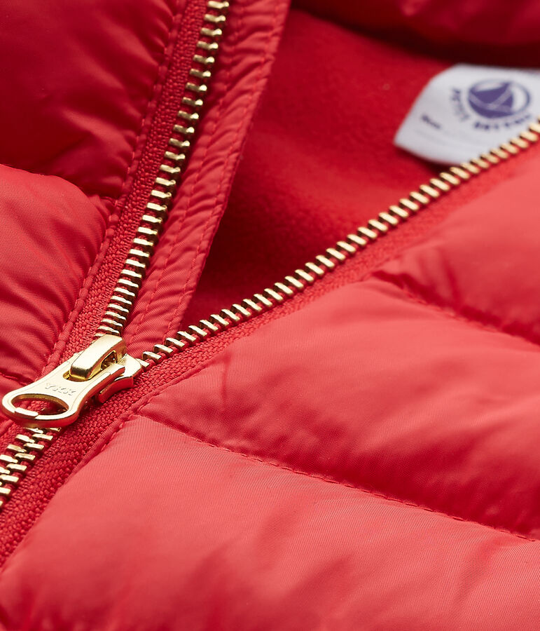 Girl's hooded padded jacket red