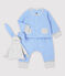 Babies' Blue Organic Cotton Clothing - 3-Pack EDNA blue/MARSHMALLOW white