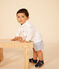 Babies' Cotton Pique Shirt ECUME white