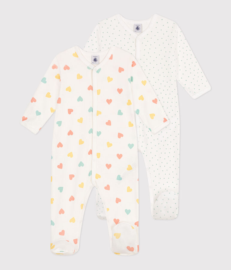 Babies' printed cotton pyjama suits - 2-Pack multicolor