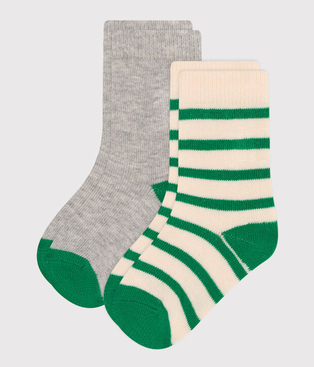 Babies' Stripy Cotton Socks - 2-Pack multicolor