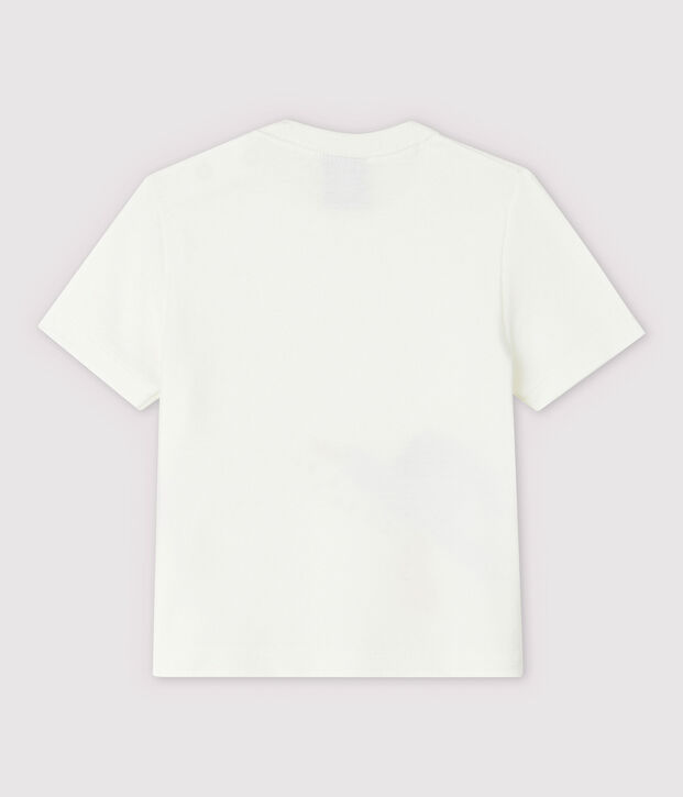 Baby Boys' Short-Sleeved Ribbed T-Shirt white
