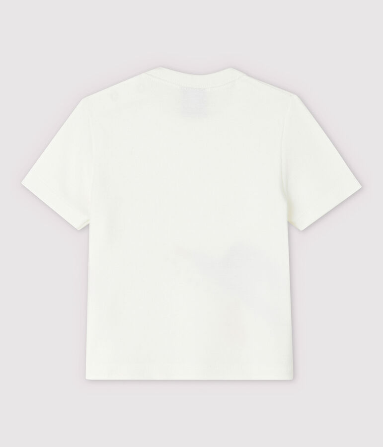 Baby Boys' Short-Sleeved Ribbed T-Shirt white
