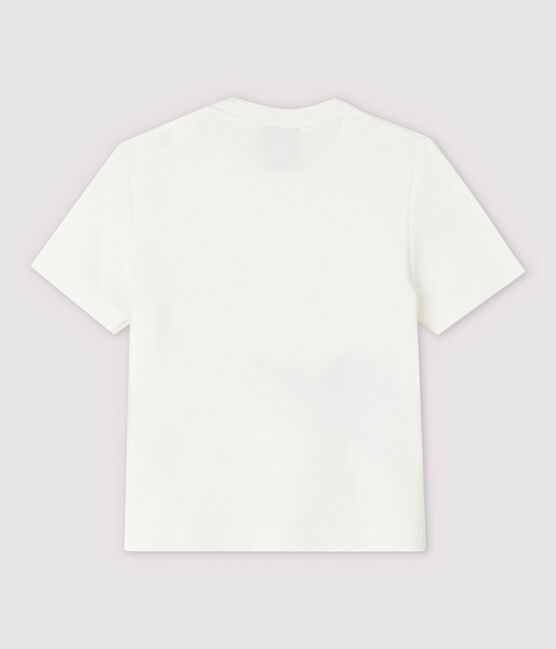 Baby Boys' Short-Sleeved Ribbed T-Shirt MARSHMALLOW white