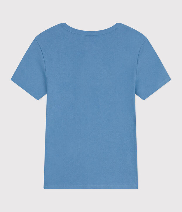 Women's Iconic plain cotton T-shirt blue