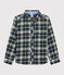 Boys' Checked Shirt SMOKING blue/MULTICO white