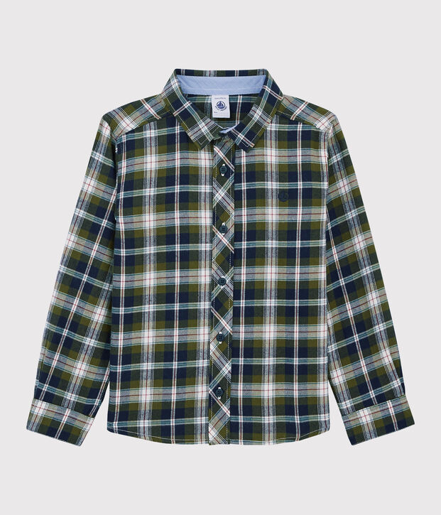 Boys' Checked Shirt blue/multicolor