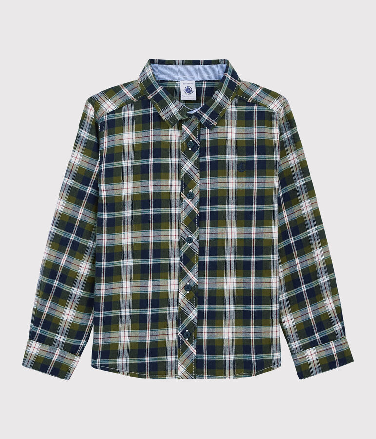 Boys' Checked Shirt blue/multicolor