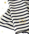 Marinière femme décolletée dans le dos. Petit bateau x Marie-Agnès Gillot COQUILLE beige/SMOKING blue