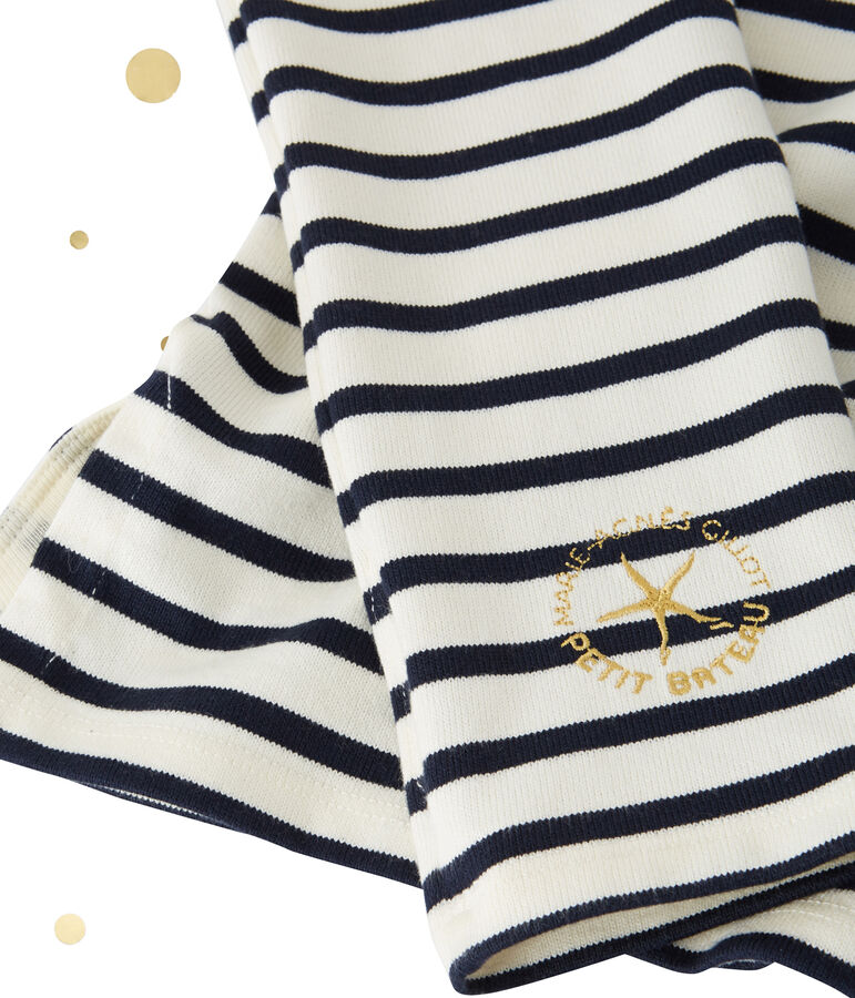 Marini&egrave;re femme d&eacute;collet&eacute;e dans le dos. Petit bateau x Marie-Agn&egrave;s Gillot white/blue