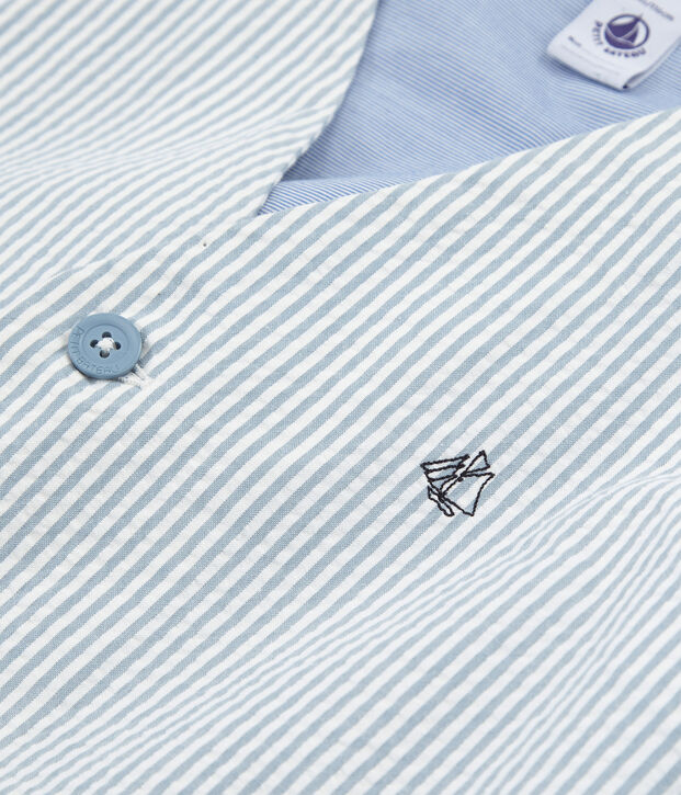 Sleeveless Cardigan blue/white