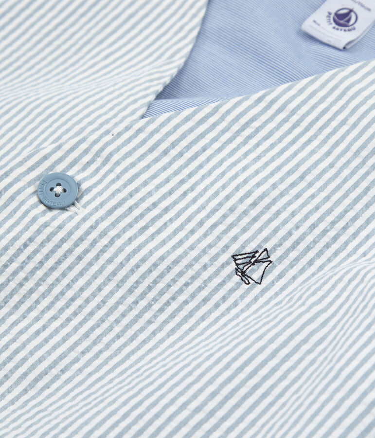 Sleeveless Cardigan blue/white