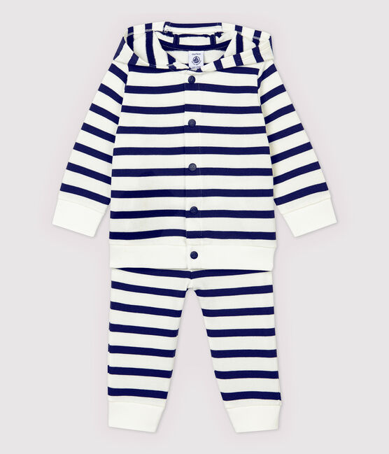 Baby Boys' Jogging Clothes - 2-Pack MARSHMALLOW white/SMOKING blue