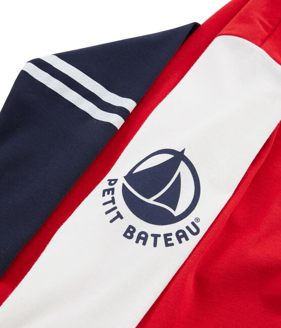 Boys' Long-Sleeved T-shirt TERKUIT red/MULTICO CN white