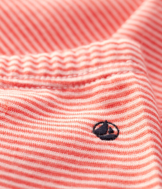 Babies' Wool/Cotton Leggings OURSIN orange/MARSHMALLOW white
