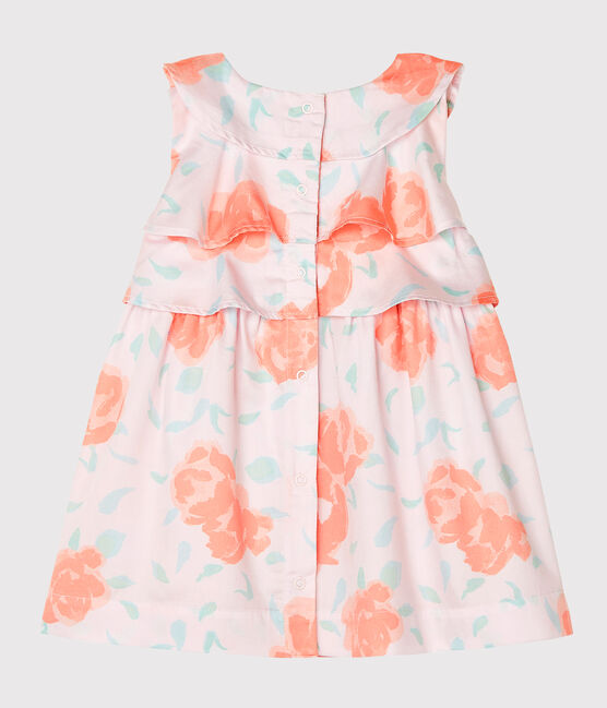Baby Girls' Printed Satin Dress VIENNE pink/MULTICO white
