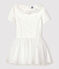 Girls' Satin and Tulle Formal Dress MARSHMALLOW white