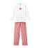 Little girl's pyjamas TERKUIT red/MARSHMALLOW white