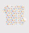 Boys' Cat Print Organic Cotton Pyjamas MARSHMALLOW white/MULTICO white
