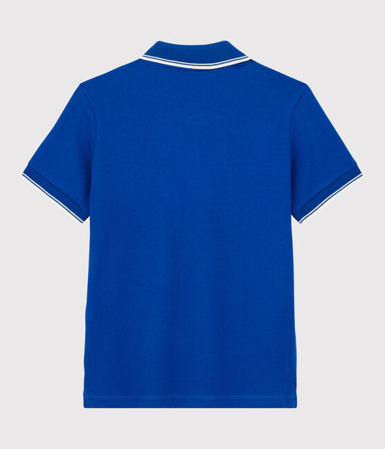 Boys' Short-Sleeved Jersey Polo Shirt SURF blue
