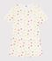 Women's short-sleeved pyjamas in fruit print cotton white/multicolor