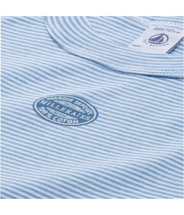 Boy's cotton milleraies short pyjamas blue/white