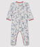 Babies' Ribbed Sleepsuit white/multicolor