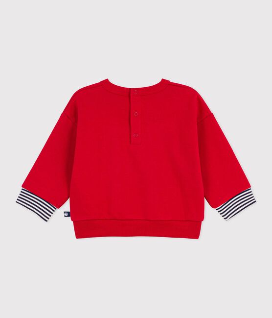Babies' patterned cotton sweatshirt POMPEI red
