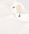 Baby cotton romper with embroidered collar MARSHMALLOW white