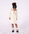Children's long-sleeved dress in plain corduroy MILK