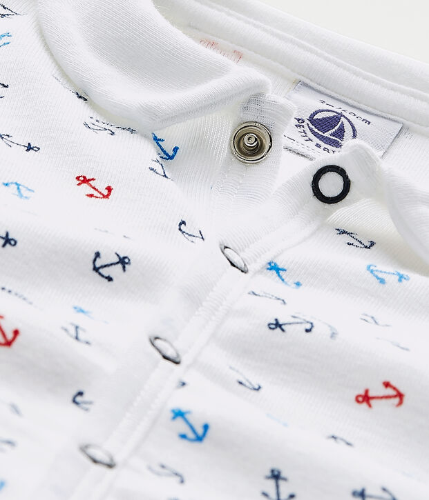 Baby boy's print romper white/multicolor