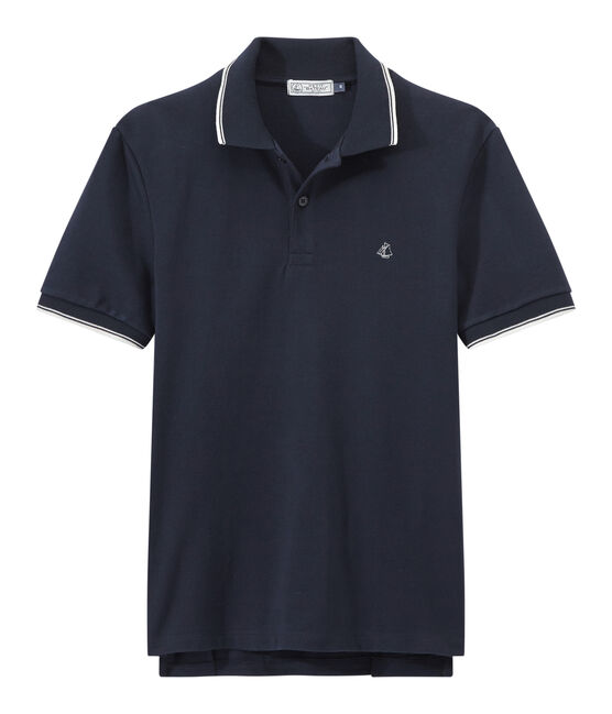 Men's short-sleeved polo shirt SMOKING blue