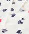 Children's printed fleece dressing gown MARSHMALLOW white/MULTICO white