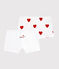 Girls' Heart Patterned Cotton Hipsters - 2-Pack variante 1