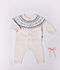 Jacquard knit outfit for babies blue/blue