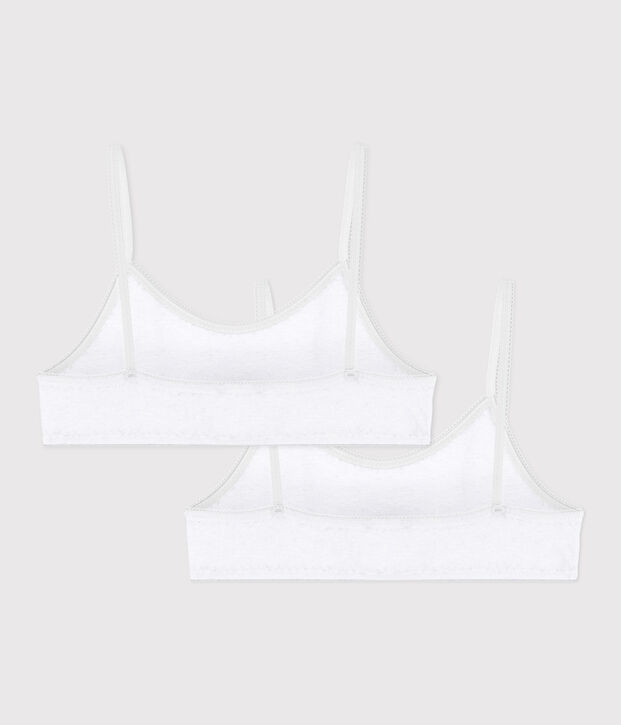 Girls' White Bralettes - 2-Pack multicolor