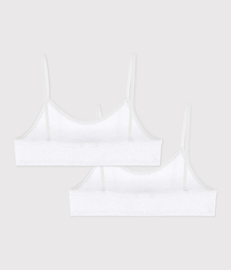 Girls' White Bralettes - 2-Pack multicolor