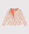 Girls' printed quilted tube knit cardigan AVALANCHE white/MULTICO