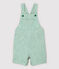Baby Boys' Fancy Serge Dungaree Shorts MARSHMALLOW white/GAZON green